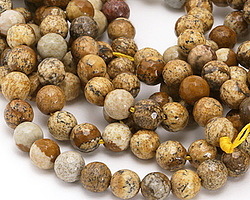 Picture Jasper Faceted Round 6mm