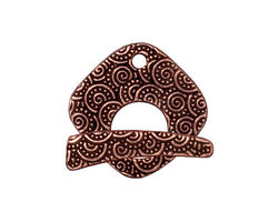 TierraCast Antique Copper (plated) Large Spiral Toggle Clasp 23x22mm, 24mm