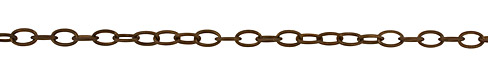Vintaj Natural Brass Etched Oval Cable Chain