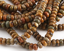 Red Creek Jasper Rondelle 8mm