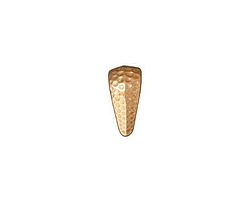 TierraCast Gold (plated) Small Hammertone Pinch Bail 6x12mm