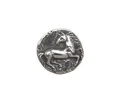 Green Girl Pewter Horse Button 16mm