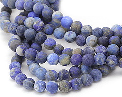 Denim Lapis (matte) Round 8mm