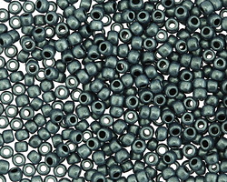 TOHO Metallic Suede Light Green Hybrid Round 8/0 Seed Bead