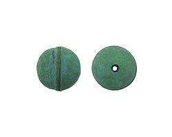 Natural Sea Green Leather Round Bead 20-22mm