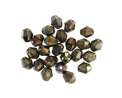 Czech Glass Iris Brown Bicone 5mm