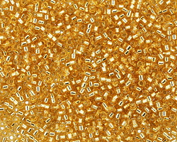Miyuki Delica Silver Lined Gold (DB0042) 11/0 Seed Bead - 50 gram Package