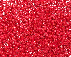 Miyuki Delica Dyed Semi Frosted Opaque Bright Red (DB0791) 11/0 Seed Bead