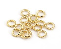 Gold (plated) Twisted Jump Ring 6mm (100 pieces)