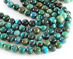 Chrysocolla (A) Round 8mm Beads