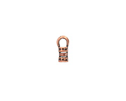 Antique Copper (plated) Crimp Cord End 2.5mm