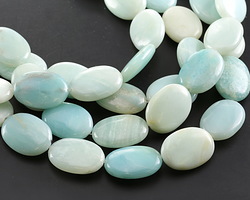 Amazonite (multi-color) Puff Oval 25x18mm