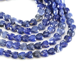 Sodalite (A) Microfaceted Heart 8mm