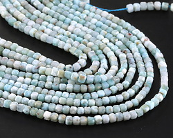 Larimar (A) Microfaceted Cube 2mm