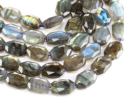 Labradorite (A) Microfaceted Flat Slab 13x9mm