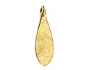Antique Gold (plated) Large Hammered Long Drop Focal 15x45mm