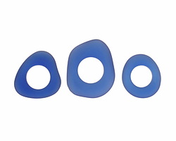 Royal Blue Beach-Style Glass Freeform Ring 17-26mm