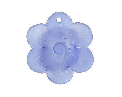 Light Sapphire Beach-Style Glass 6 Petal Flower 28mm