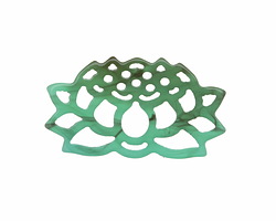 Zola Elements Turquoise Bullhorn Acetate Openwork Lotus Focal 34x19mm