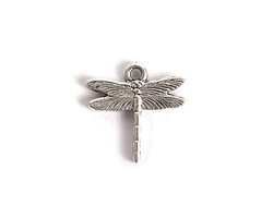 Nunn Design Antique Silver (plated) Small Dragonfly Charm 16mm