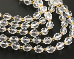 Rock Crystal Quartz (clear) Faceted Rice 8x6.5-7mm