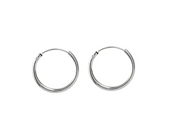 Silver (plated) Endless Hoop Earwire 12mm