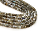 Labradorite Microfaceted Heishi 3x6mm