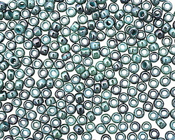 TOHO Marbled Opaque Turquoise/Blue Round 8/0 Seed Bead