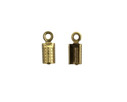 Antique Brass (plated) Foldover Cord End 11x4mm