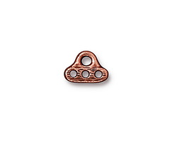 TierraCast Antique Copper (plated) 3-Hole End Bar 8x11mm