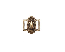 Zola Elements Antique Brass (plated) Southwest Concho Style 7mm Flat Cord Slide Link 14x15mm
