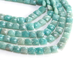 Brazil Amazonite (A) Microfaceted Square 8mm