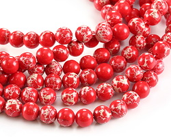 Red Impression Jasper Round 8mm