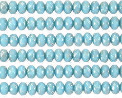 Czech Glass Alice Blue w/ Mercury Finish Fire Polished Rondelle 3x5mm