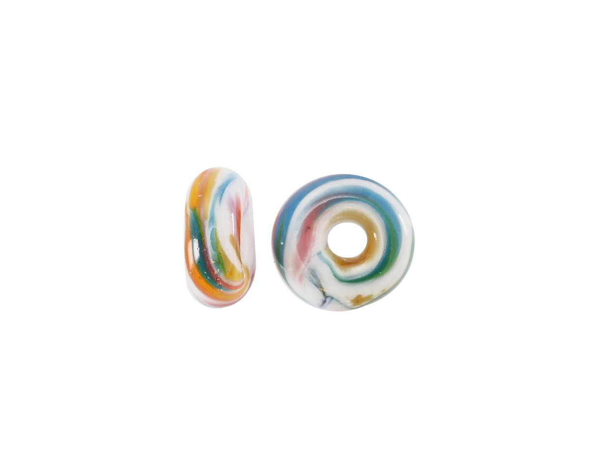 Unicorne Beads Glass Aspen Donut 4-6x9-11mm