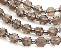 Smoky Quartz Energy Tube 5-6x6-6.5mm