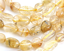 Rutilated Quartz (Light) Pebble 6-10x6-8mm