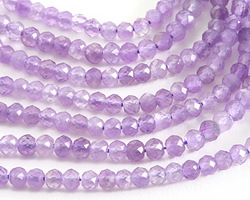 Amethyst Faceted Rondelle 2x3mm