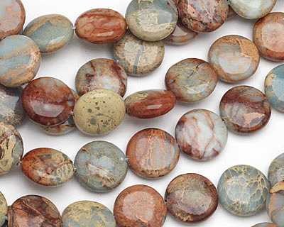 Impression Jasper Puff Coin 14mm