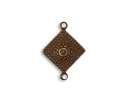 Vintaj Natural Brass Tiled Metalwork Connector 21x15mm