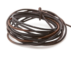 Natural Ebony Leather Cord 2mm