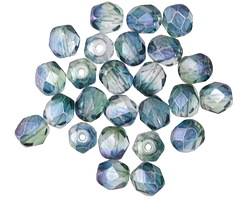 Czech Glass Lustered Earth Fire Polished Round 6mm