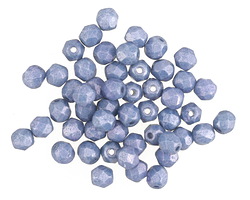 Czech Glass Delphinium Luster Fire Polished Round 4mm
