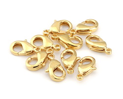 Gold (plated) Lobster Clasp 12x7mm