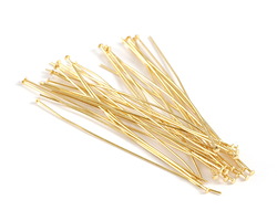 Gold (plated) Head Pin 2", 26 gauge