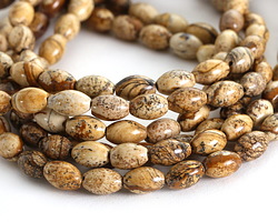 Picture Jasper Rice 9x6mm