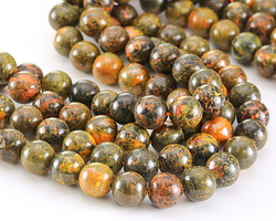 Yellow Green Bumble Bee Jasper (A) Round 10mm