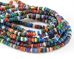 Western Mix Mussel Shell Heishi 1-2x4mm