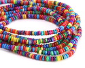 Multi-Color Mussel Shell Heishi 1-2x4mm