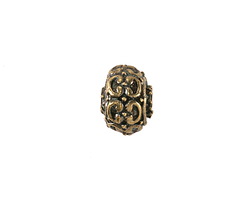 Mykonos Antique Brass (plated) Fancy Ball Spacer 10x13mm